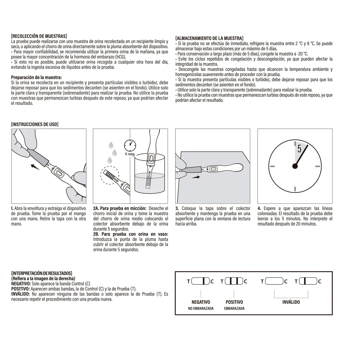Embarazo Pluma Hemovista - Instrucciones