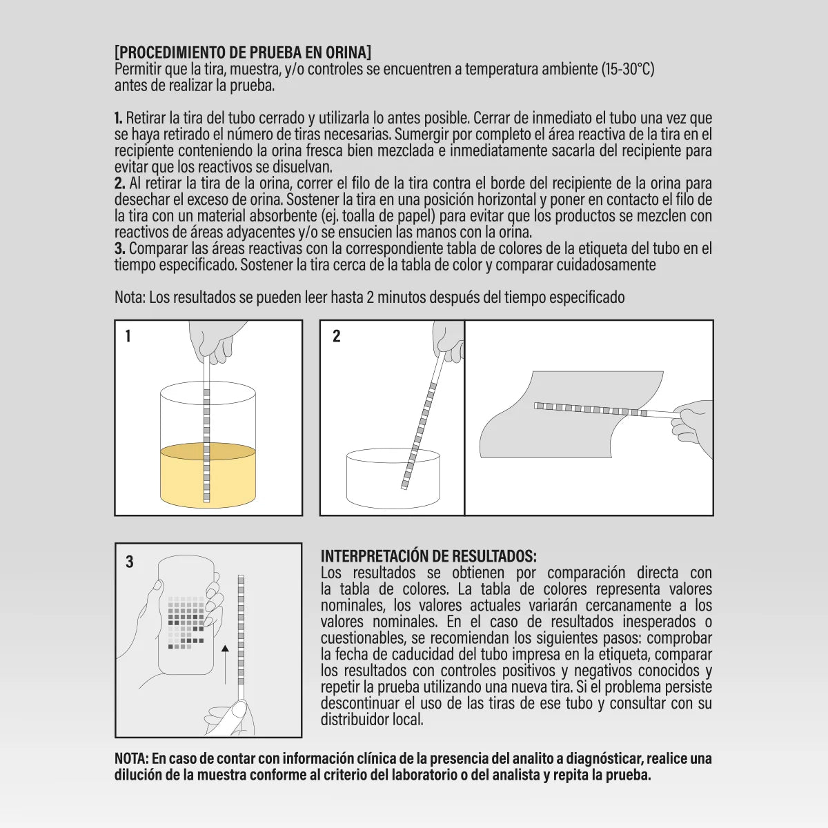 Uritest Hemovista - Instrucciones